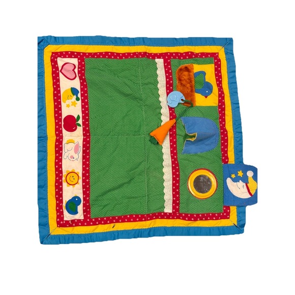 Playskool Other - VTG 1985 Playskool Baby Fold N Go Play Mat Activity Quilt Blanket Tummy Time